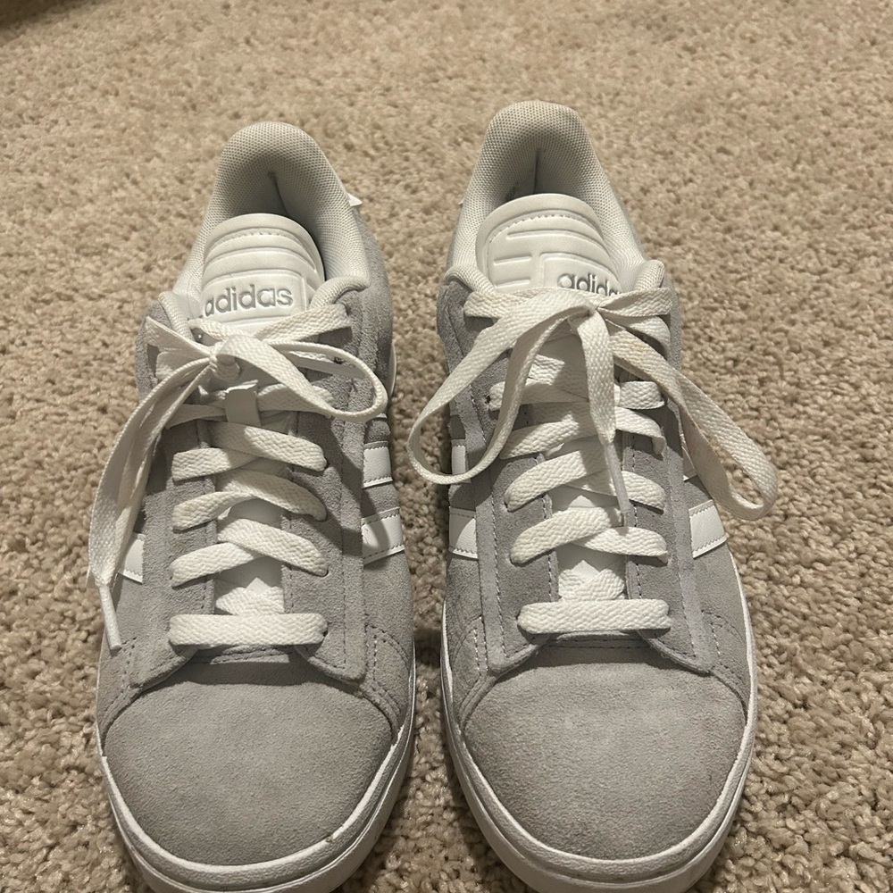 Adidas Gray and White Sneakers